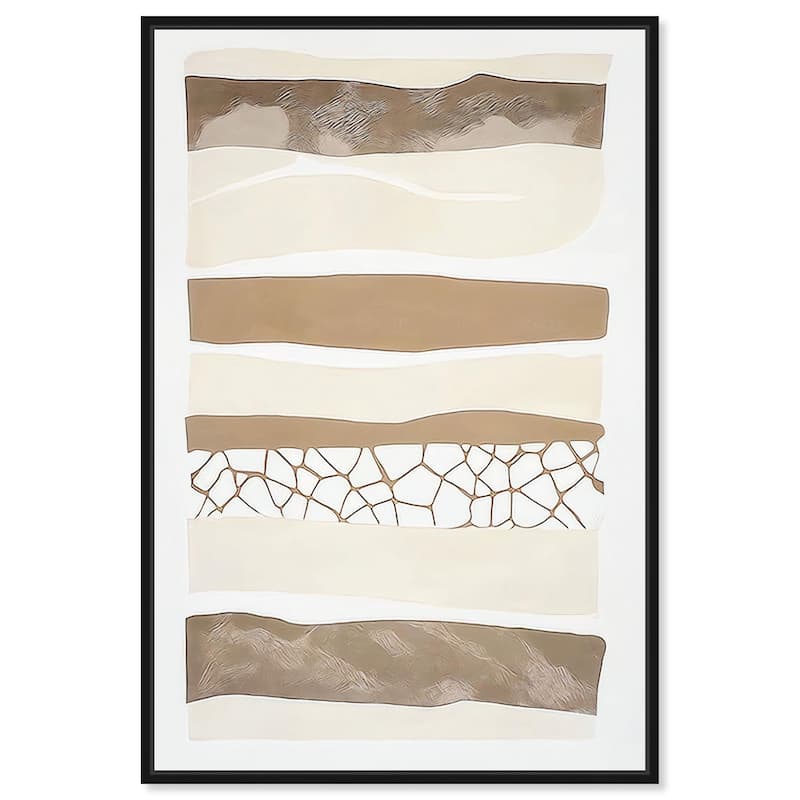 Relief Rifts II Canvas by Art Remedy - 24" x 36" - Black