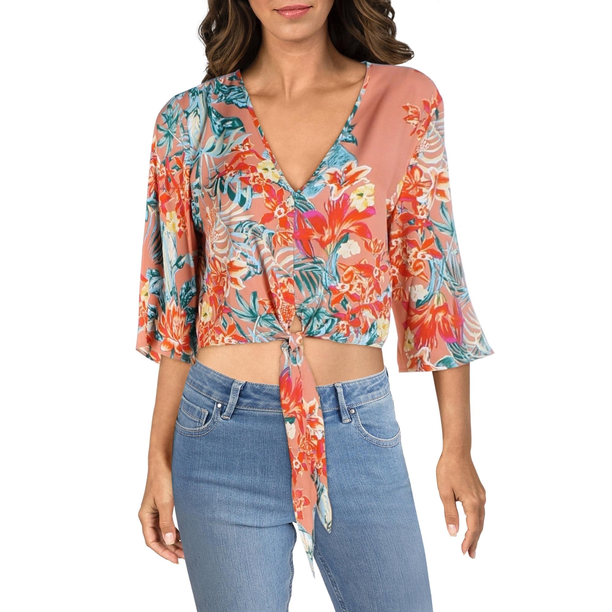 Bcbg floral top clearance