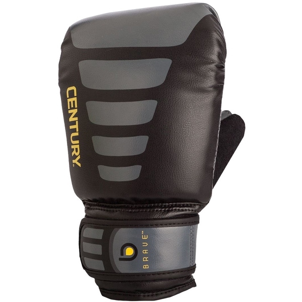 Black//Gray Century Brave Hook and Loop Boxing Oversized Bag Gloves