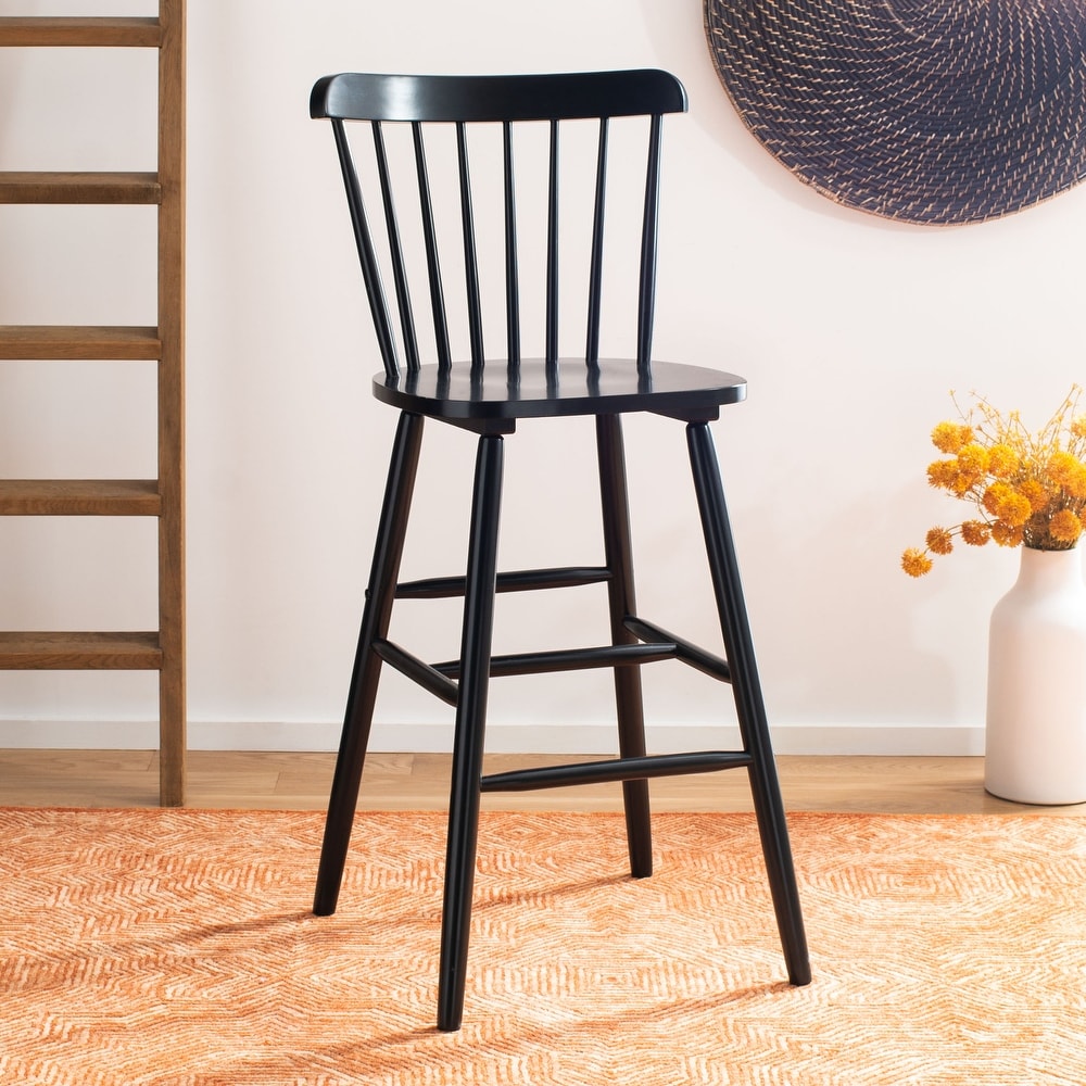 Black Casual Solid Wood Counter and Bar Stools Bed Bath Beyond