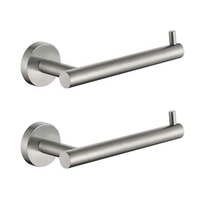 Wall-Mount Toilet Paper Holder Non-Slip Tissue Paper Holder(2 pieces) - Satin Nickel