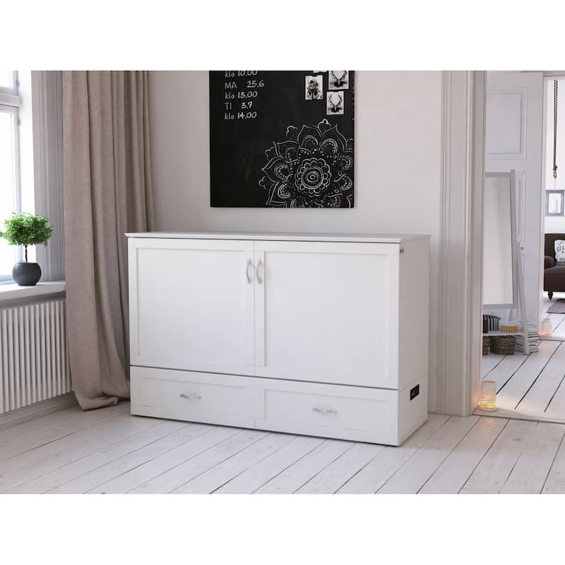 Hamilton Murphy Bed Chest with Mattress and Storage Drawer