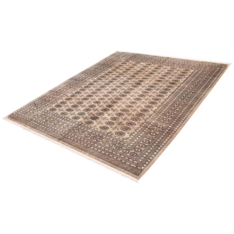 Finest Peshawar Bokhara Grey Rug 9'6" x 11'8" - 9'6 x 11'8