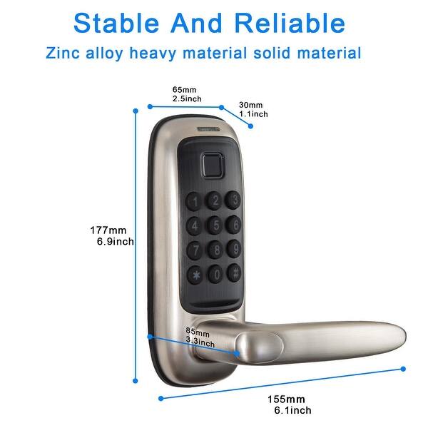 Keypad Smart Door Lock with Handle - Bed Bath & Beyond - 42337533