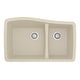 preview thumbnail 34 of 55, Karran Undermount Quartz 60/40 Double Bowl Kitchen Sink