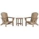 preview thumbnail 92 of 96, Altura Classic Outdoor Eco-Friendly All Weather Adirondack Chairs with Side Table (3-Piece Set)