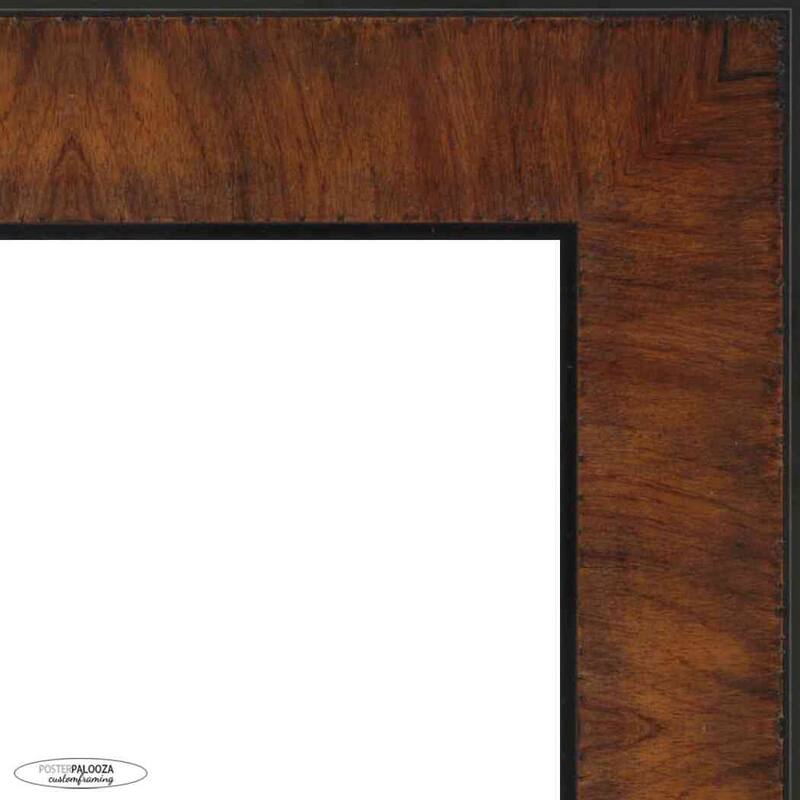 14x20 Contemporary Walnut Complete Wood Picture Frame with UV Acrylic, Foam Board Backing, & Hardware