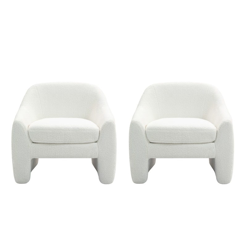 Nordic-style Upholstered Barrel Chair