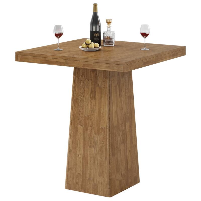 31.5 Inch Square Bar Table Small Kitchen Dining Table - 31.5" L x 31.5" W x 39.37" H