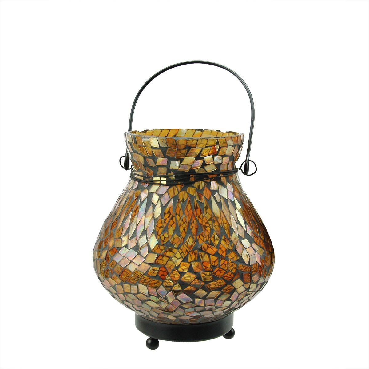 Shop 6 5 Decorative Amber Mosaic Lota Glass Summer Tea Light