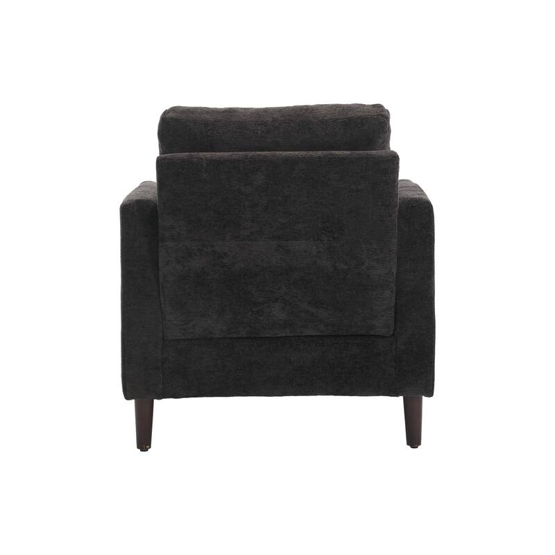 Tufted Club Chair Office Chair, Vintage Sofa Chair Armchair Leisure Chair Accent Chair with Wooden Frame