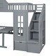 preview thumbnail 24 of 38, Twin Size Wooden Loft Bed with Separable Bed and Changeable Table