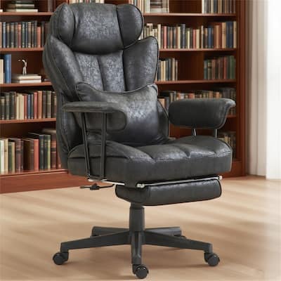 Big and Tall Office Chair, Reclining Executive Chair, Microfiber Computer Desk Chair