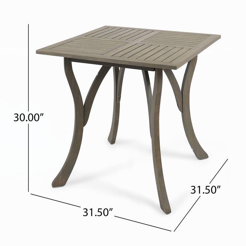 outdoor 31.5'' SQUARE WOOD TABLE