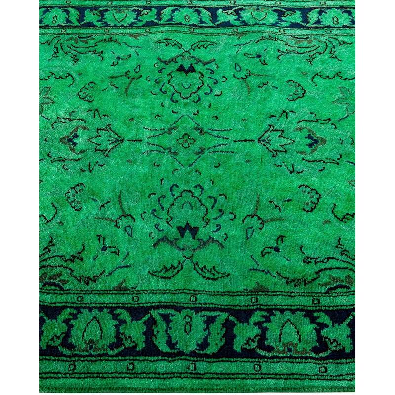 Contemporary Overdyed Wool Hand Knotted Runner - 2' 7" x 10' 4"