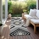 preview thumbnail 109 of 127, Machine Washable Indoor/ Outdoor Global Boho Chantille Rug Black - 2'3" x 7'6"