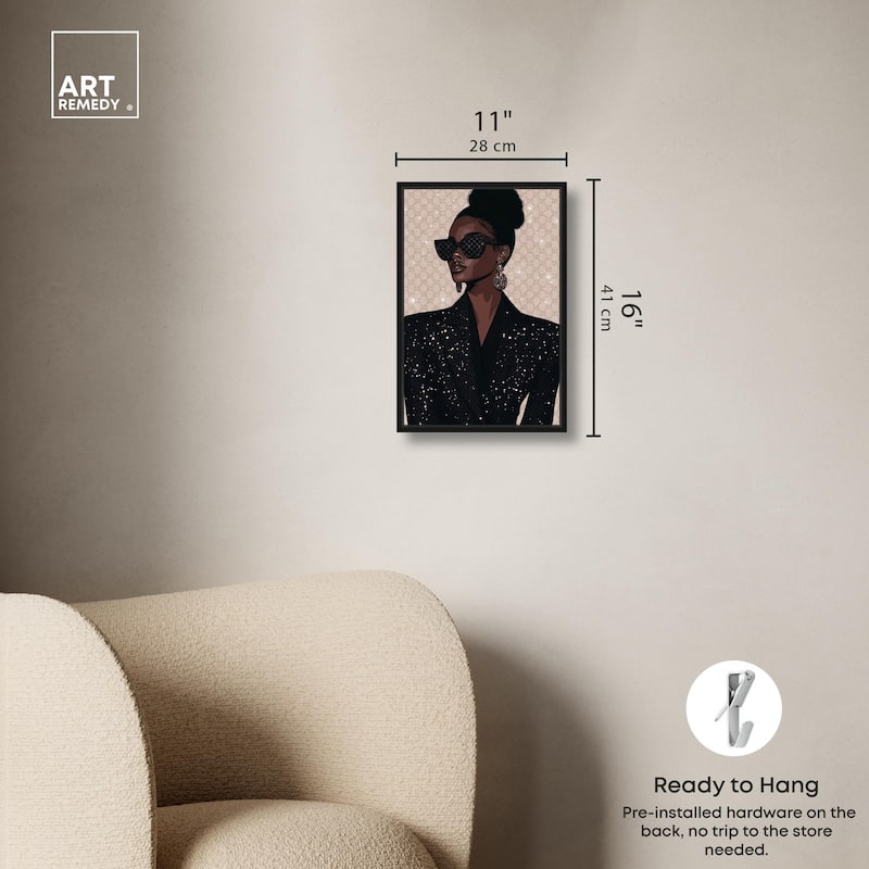 Elegant Woman Sparkle Canvas by Art Remedy