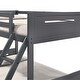 preview thumbnail 3 of 7, Twin over Full Bunk Bed with Angled Ladder & Convertible Design, Grey