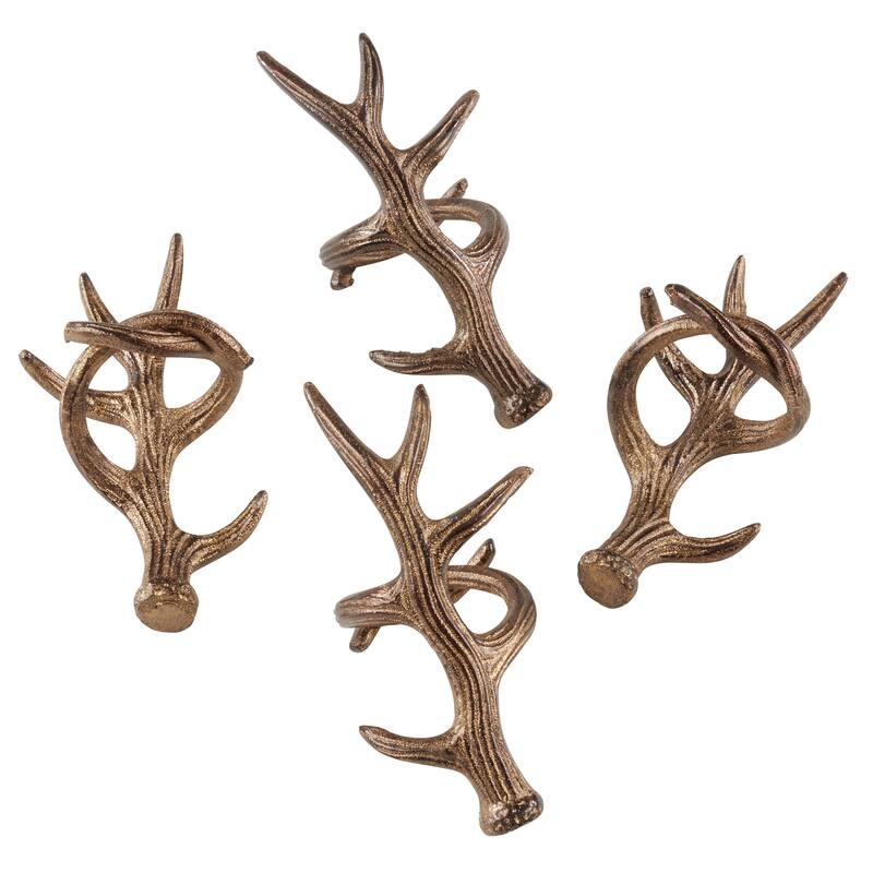 Antler Design Napkin Rings (Set of 4)