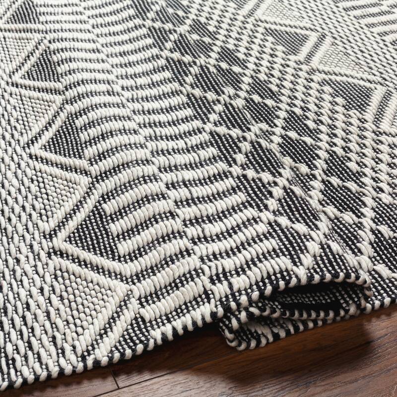 Gariane Handmade Striped Wool Blend Area Rug