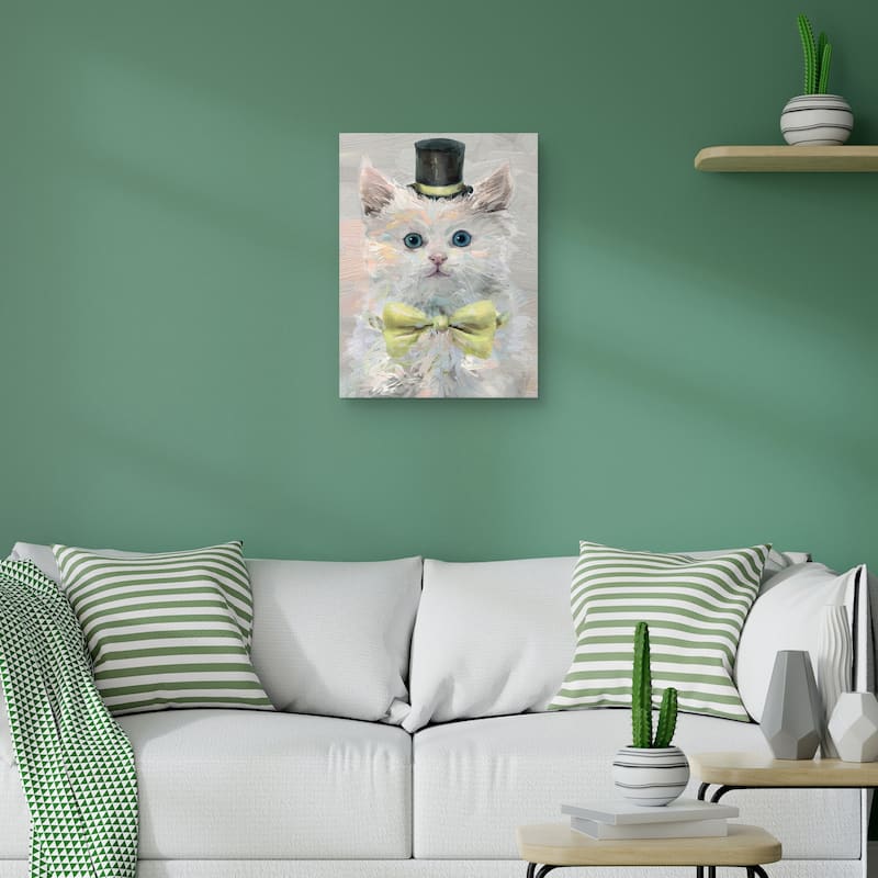 Top Hat Cats III Canvas Art Print