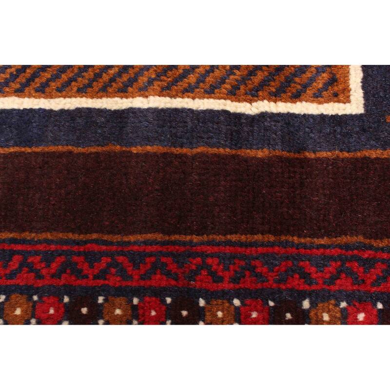 ECARPETGALLERY Hand-knotted Teimani Dark Navy Wool Rug - 2'9 x 5'1