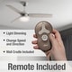 preview thumbnail 21 of 27, Hunter 52" Sentinel Ceiling Fan with LED Light Kit and Handheld Remote