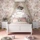 preview thumbnail 51 of 57, Furniture of America Mayday Traditional Kids Solid Wood 3-Piece Bed and 2 Nightstand Bedroom Set White - Full