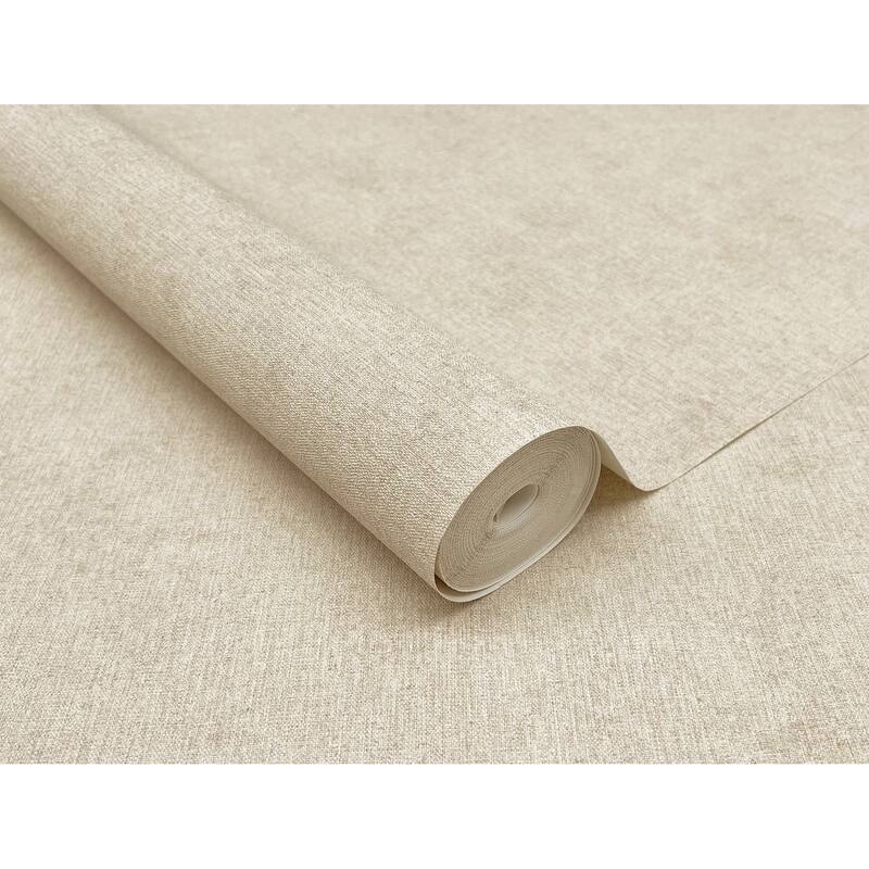 A-Street Prints Cullen Mauve Faux Linen Wallpaper