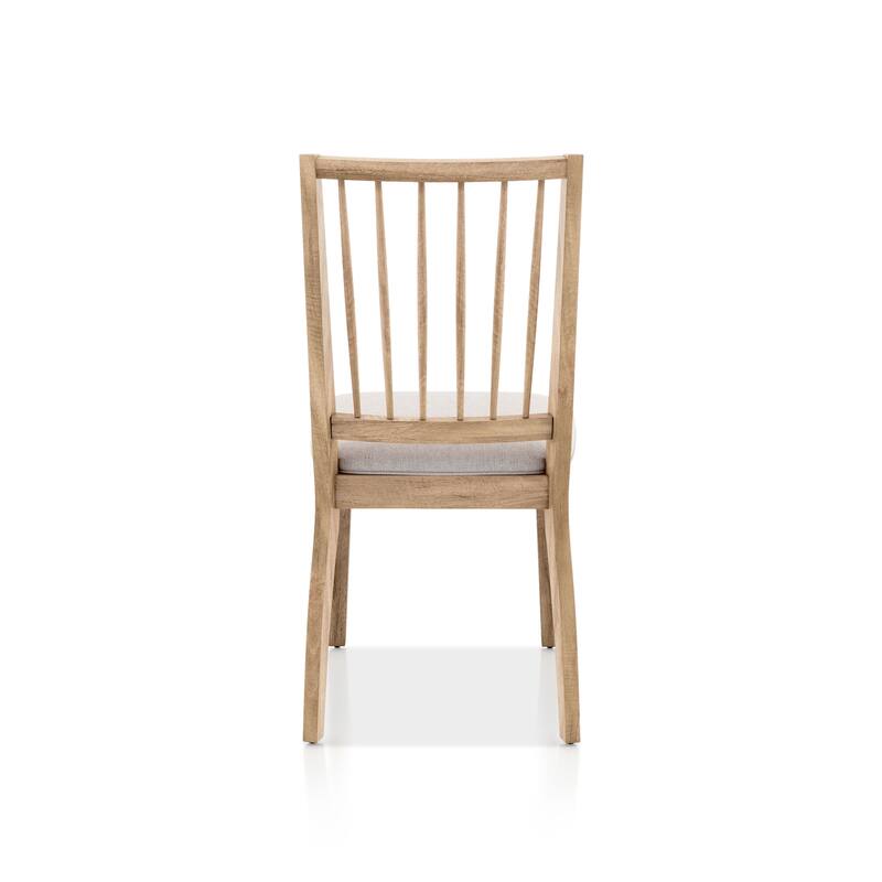 Furniture of America Marlowe Farmhouse Brown Solid Wood Dining Chairs (Set of 2)