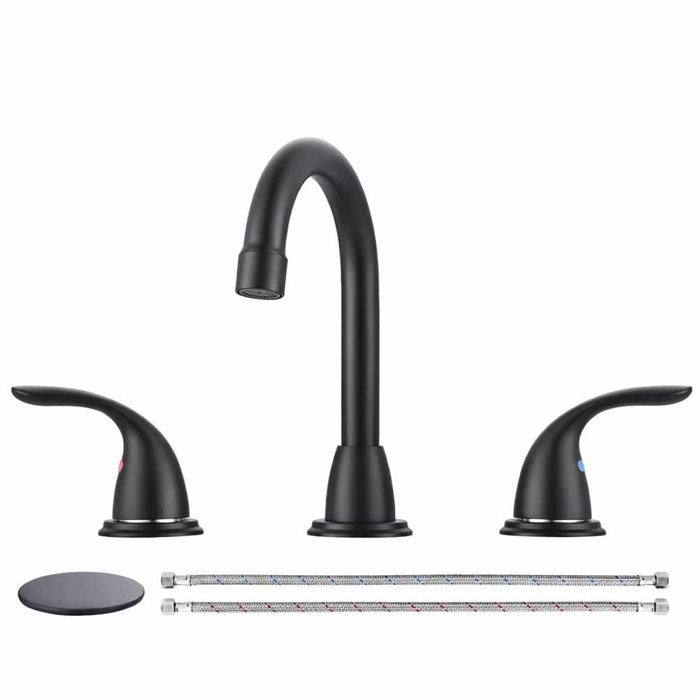 WOWOW 8 in. Widespread Double Handle Bathroom Faucet