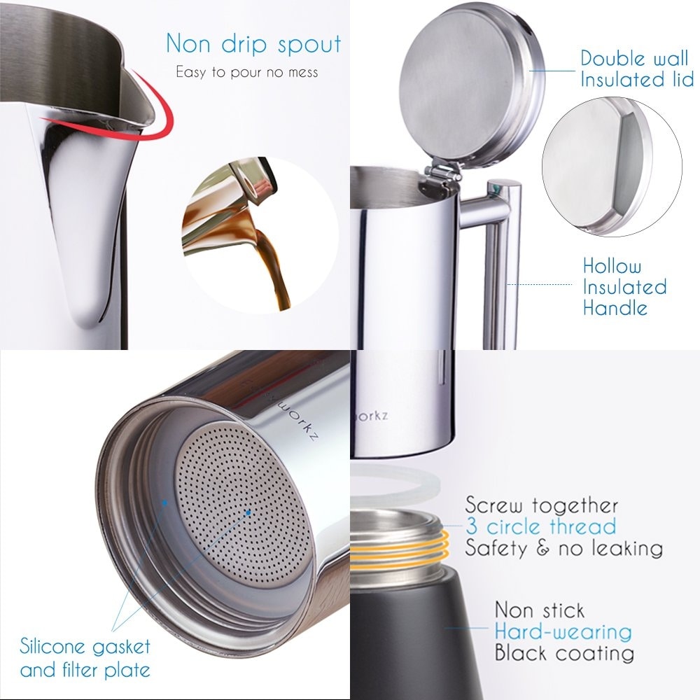 12 cup stainless deals steel stovetop espresso maker