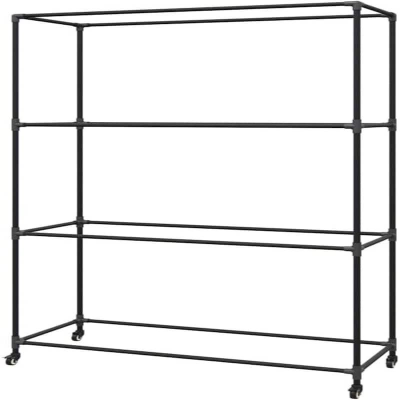 Power Systems Stability Ball Storage Rack - Metal Freestanding Organizer with Locking Casters - Medium