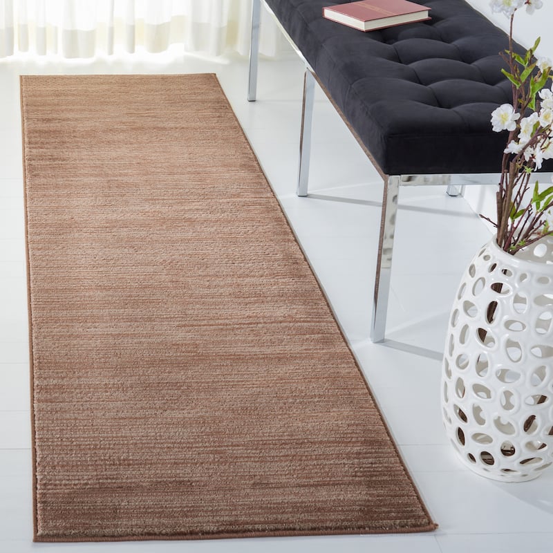 SAFAVIEH Vision Sunanda Modern Ombre Tonal Rug. - 2'2" x 18' Runner - Brown