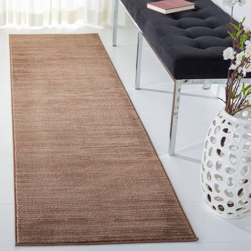 SAFAVIEH Vision Tanasa Modern Ombre Tonal Rug - 2'2" x 22' Runner - Brown