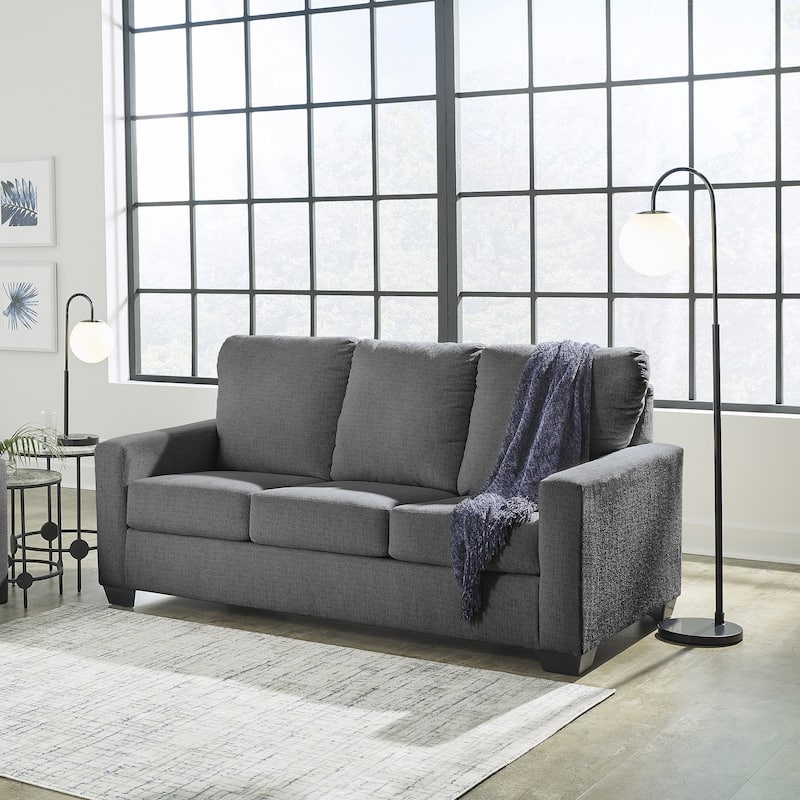Signature Design by Ashley Rannis Pewter Full Sofa Sleeper - 76"W x 40"D x 39"H