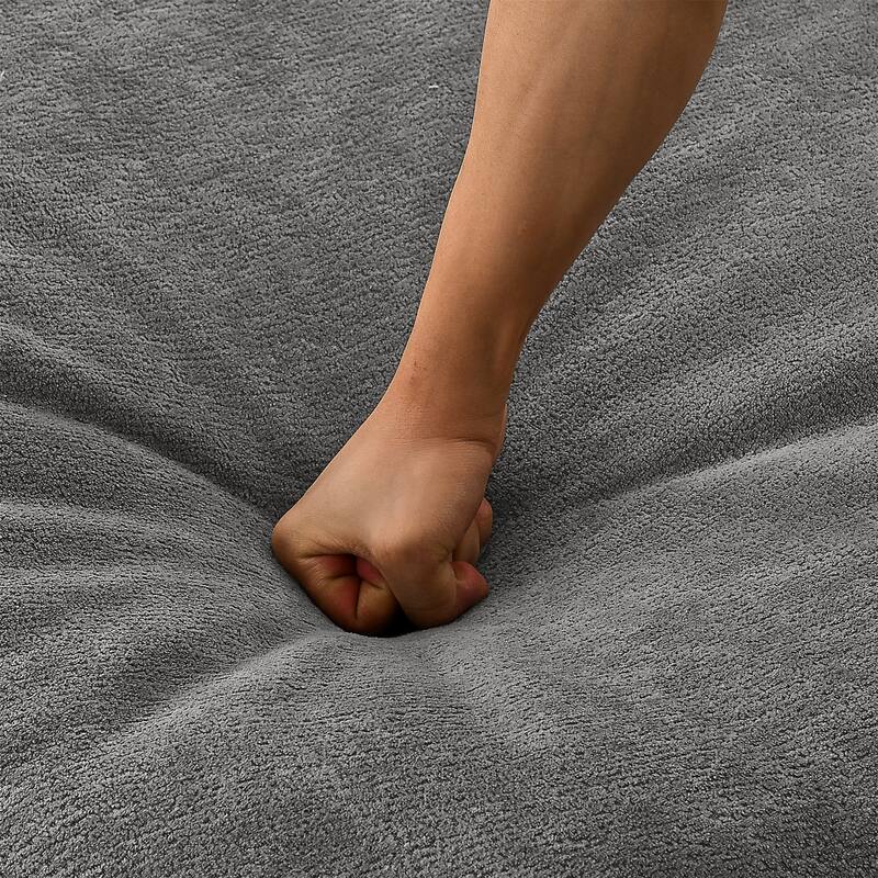 Bean Bag Chair Large Indoor Beanbag Sofa , Lazy Beanbag with waist pillow&Ottoman for Bedroom