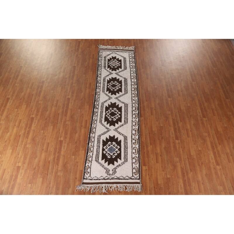 Anatolian Runner Rug Handmade Turkish Wool Carpet - 3'2"x 11'4"