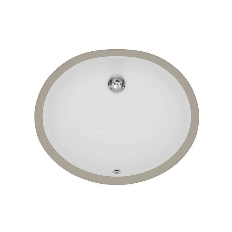 Karran 19-1/4" Undermount Vitreous China Bathroom Sink In White