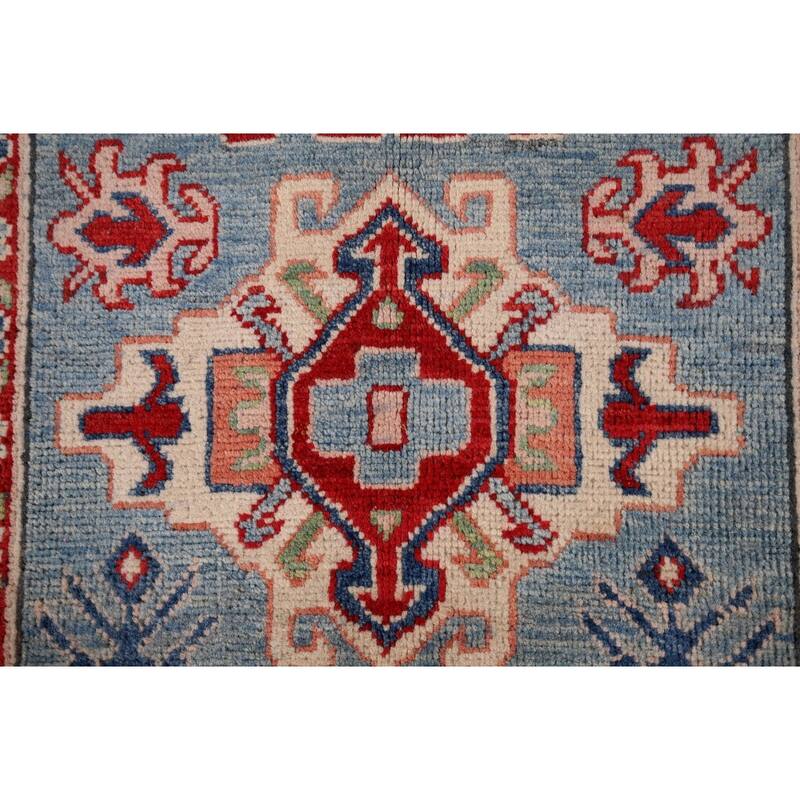 Kazak Accent Rug Handmade Foyer Wool Carpet - 2'7" x 3'10"