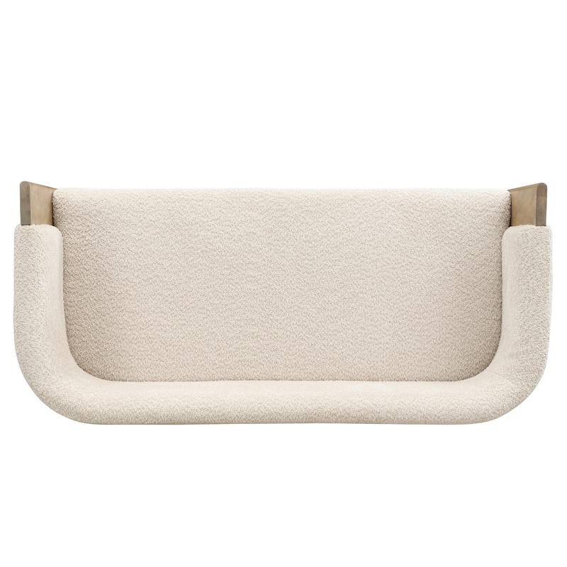 Christopher Knight Home - Vescari Modern Mid-Century Compact Upholstered 2-Seater Loveseat, Solid Rubberwood Frame & Track Arms