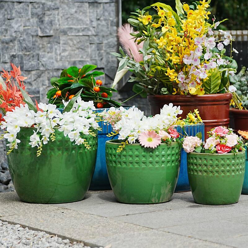 Modern Ceramic Flowerpot (Set of 3)