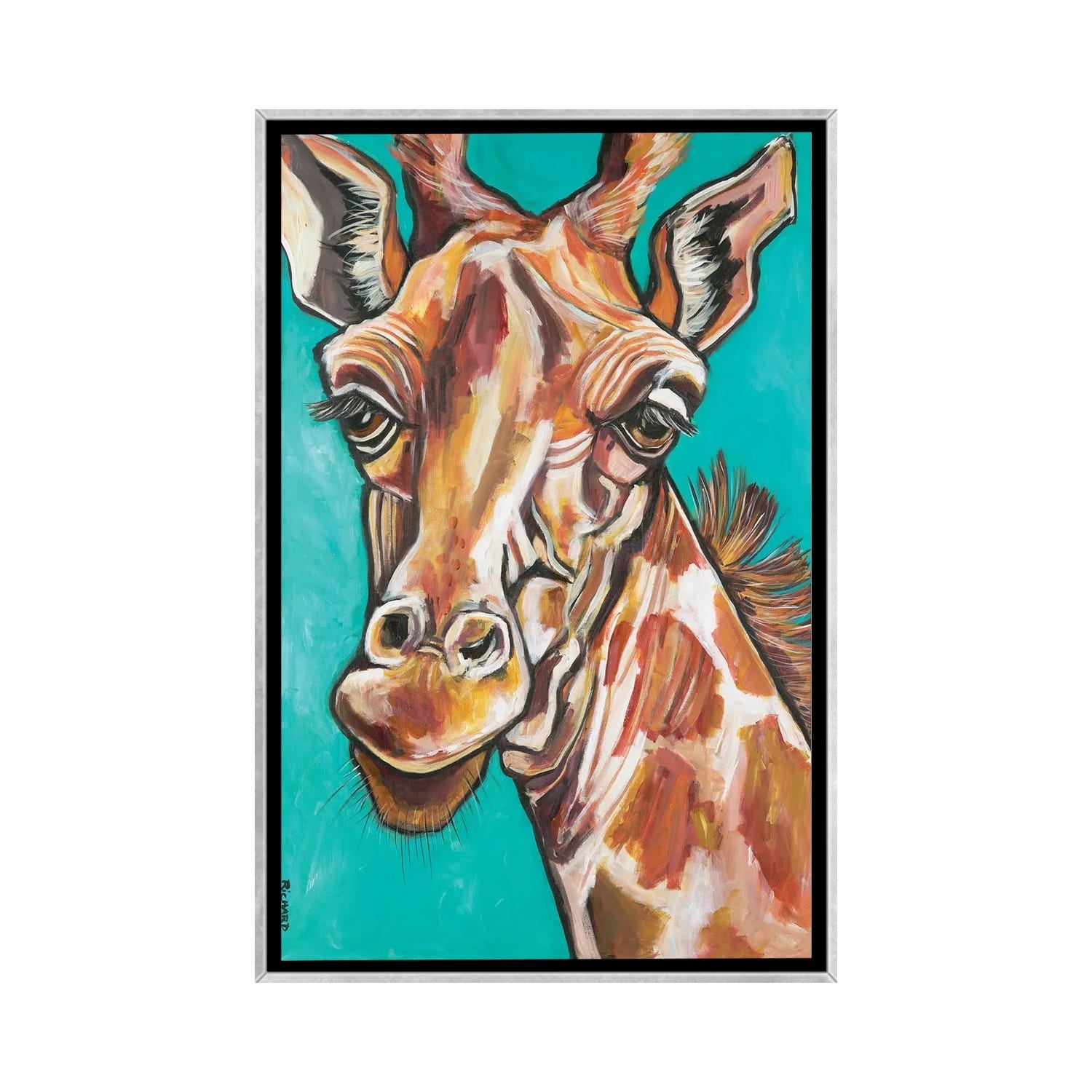 iCanvas "Giraffe" by Ilene Richard Framed