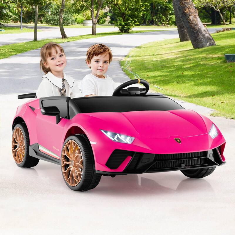 Costway 4WD 2-Seater Ride on Car, Licensed Lamborghini Kids’ Vehicles - See Details