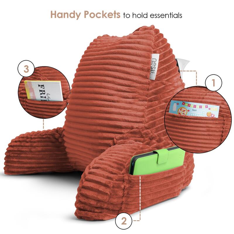 Emperyan Reading Pillow for Bed Adult with Fleece Blanket