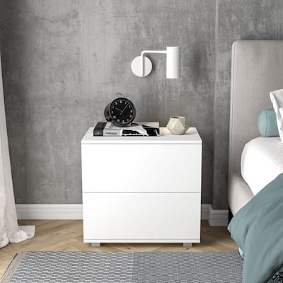 Polifurniture Madison Modern 2 Drawer Nightstand