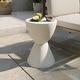 preview thumbnail 40 of 48, Loft 14" Modern MGO Side Table, Round Hourglass End Table, Indoor/Outdoor Accent Table for Patio