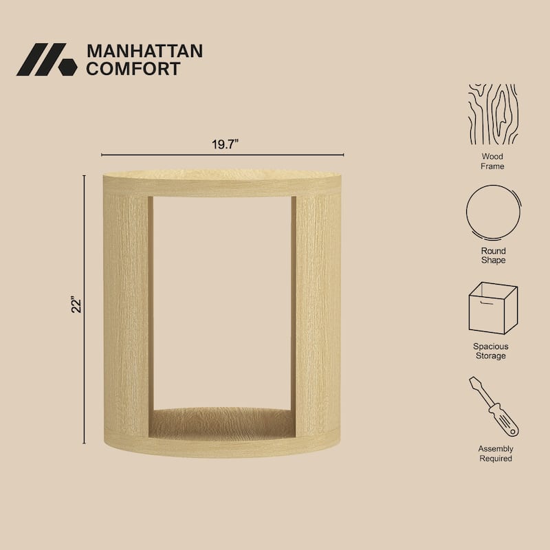 Manhattan Comfort Alure 20" End Table