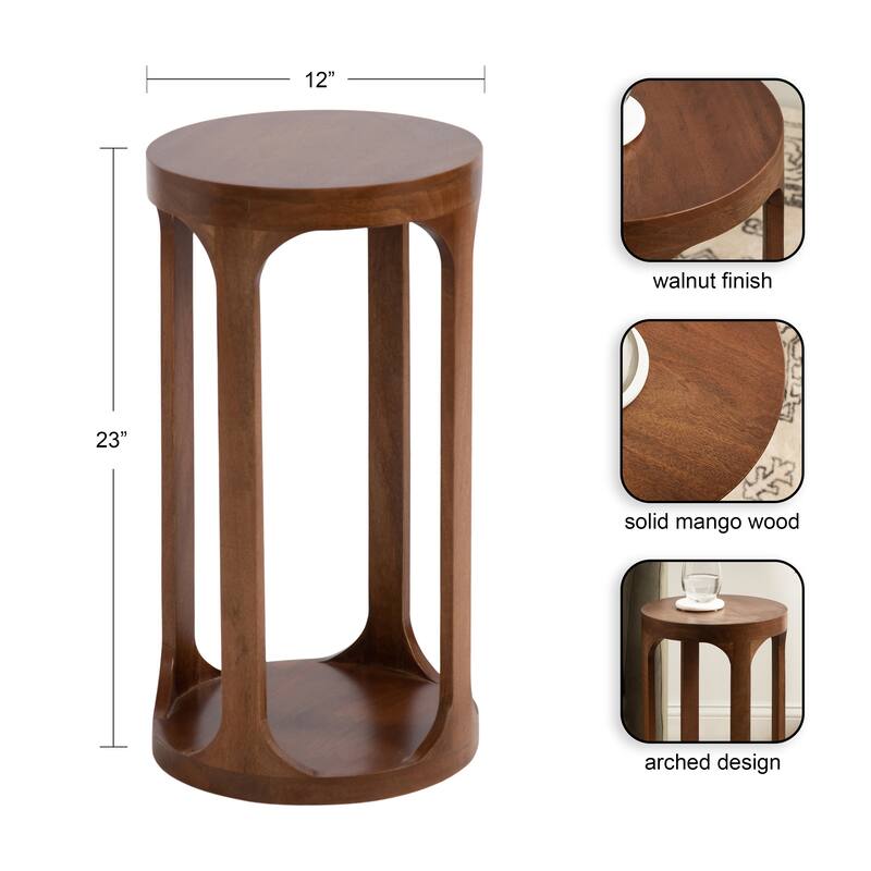 Kate and Laurel Dahl Wood Drink Table