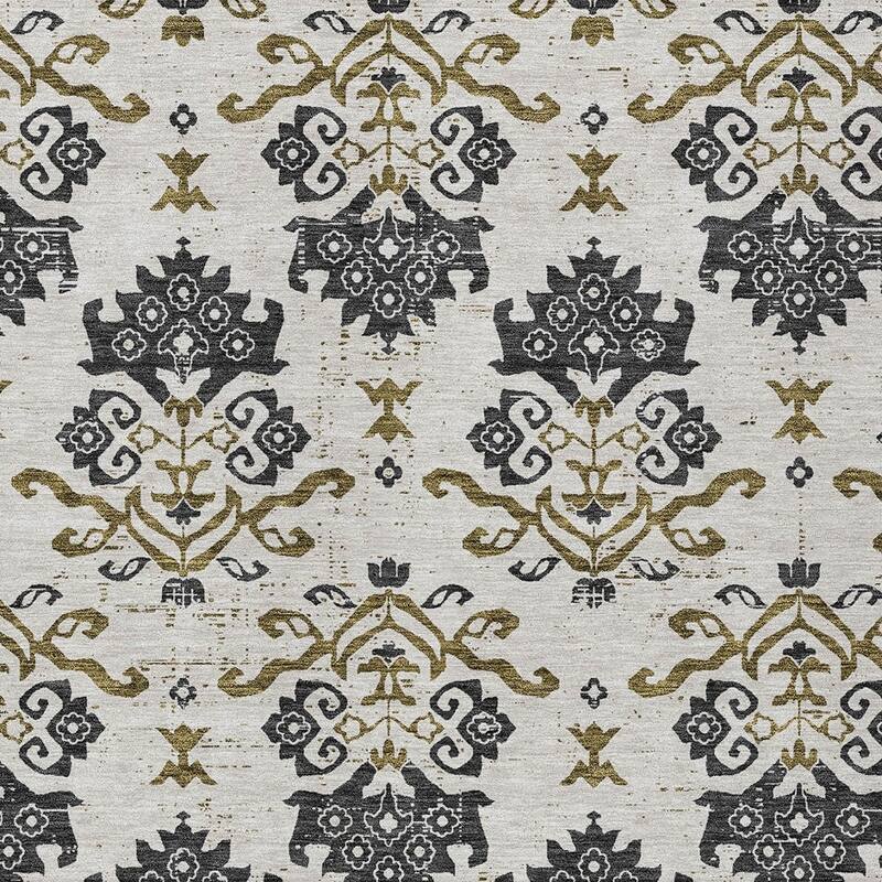 HomeRoots Oriental Transitional Rectangle Outdoor Rug